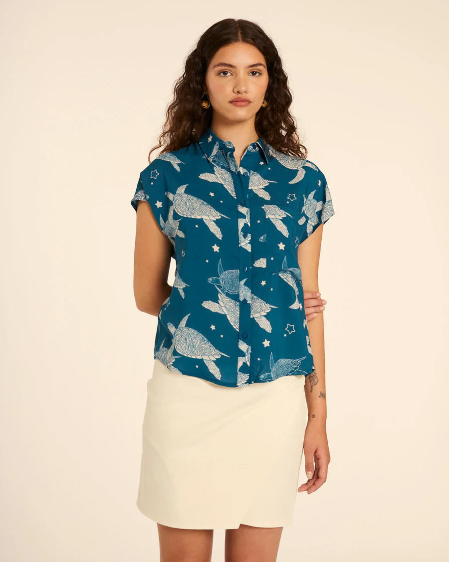 Camicia con stampa tartaruga