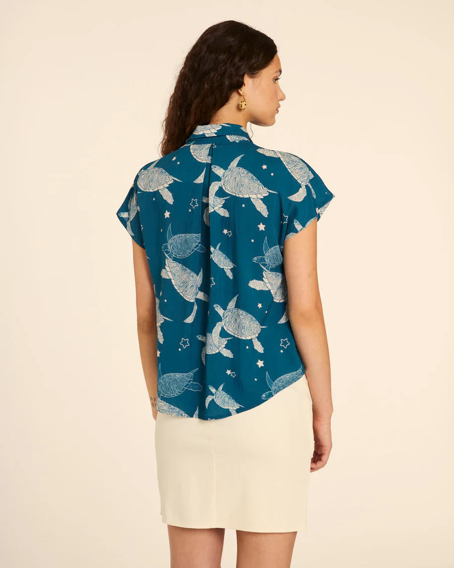 Camicia con stampa tartaruga