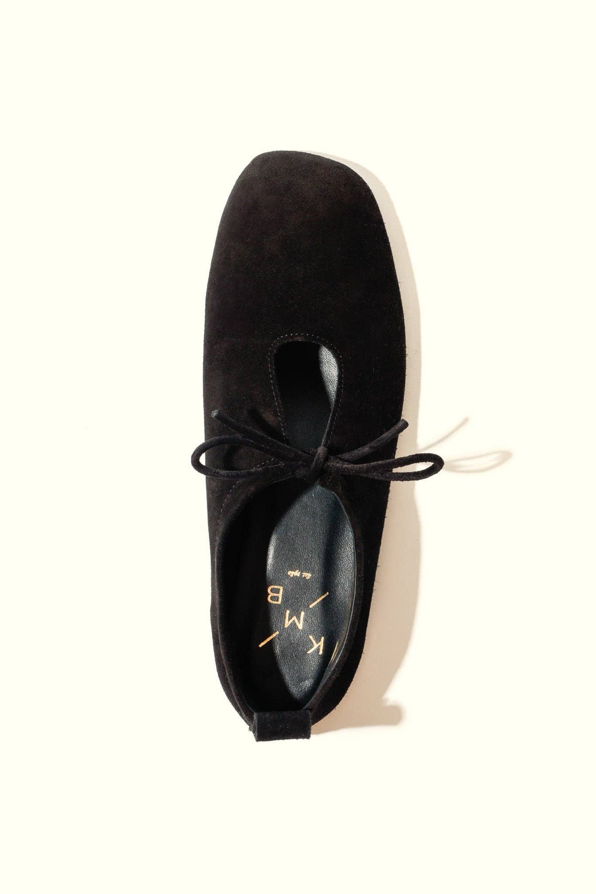 KATY BLACK – Ballerine in pelle morbida con fiocco frontale