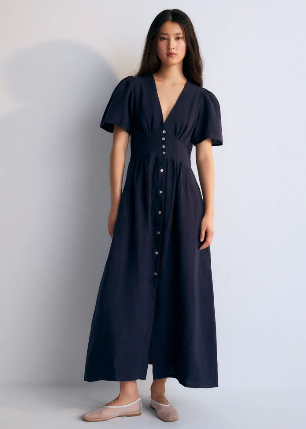 Abito lungo Hera dress blu navy