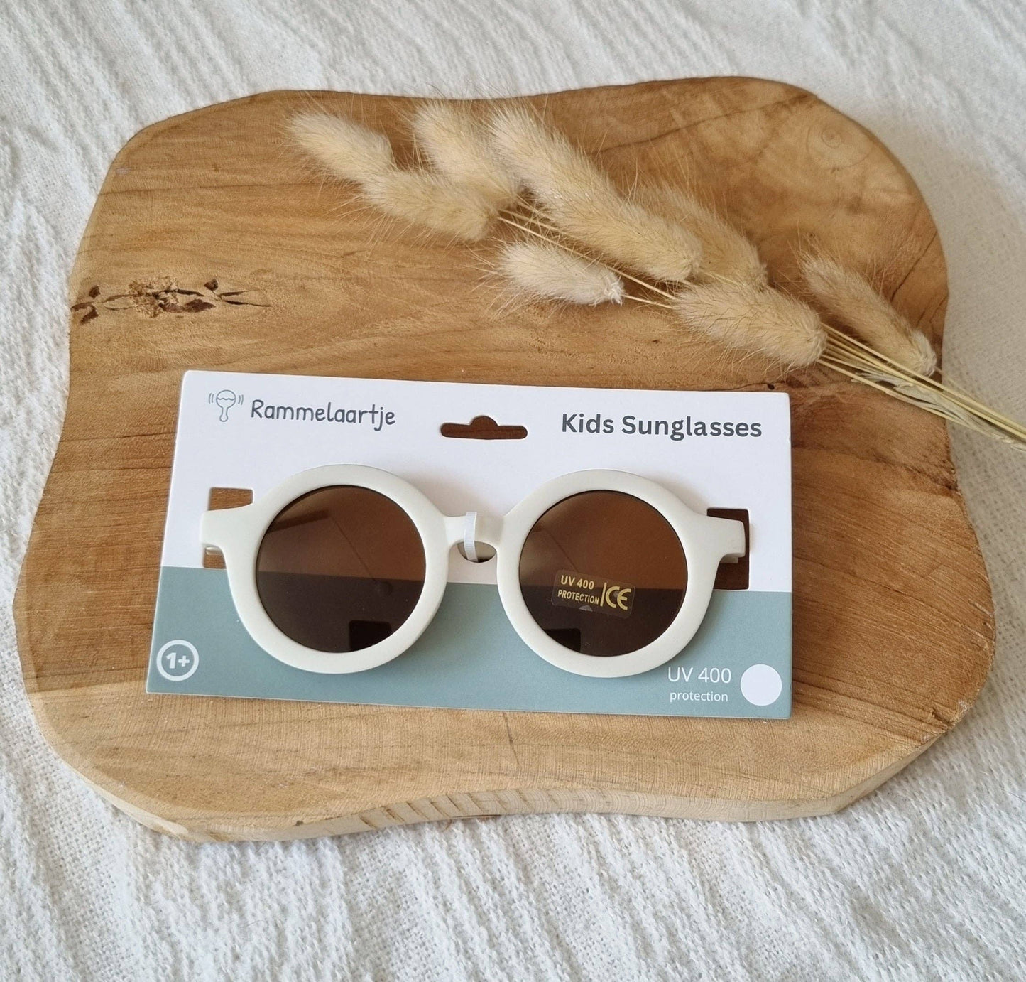 Occhiali da sole rotondi per bambini UV400 - Beige