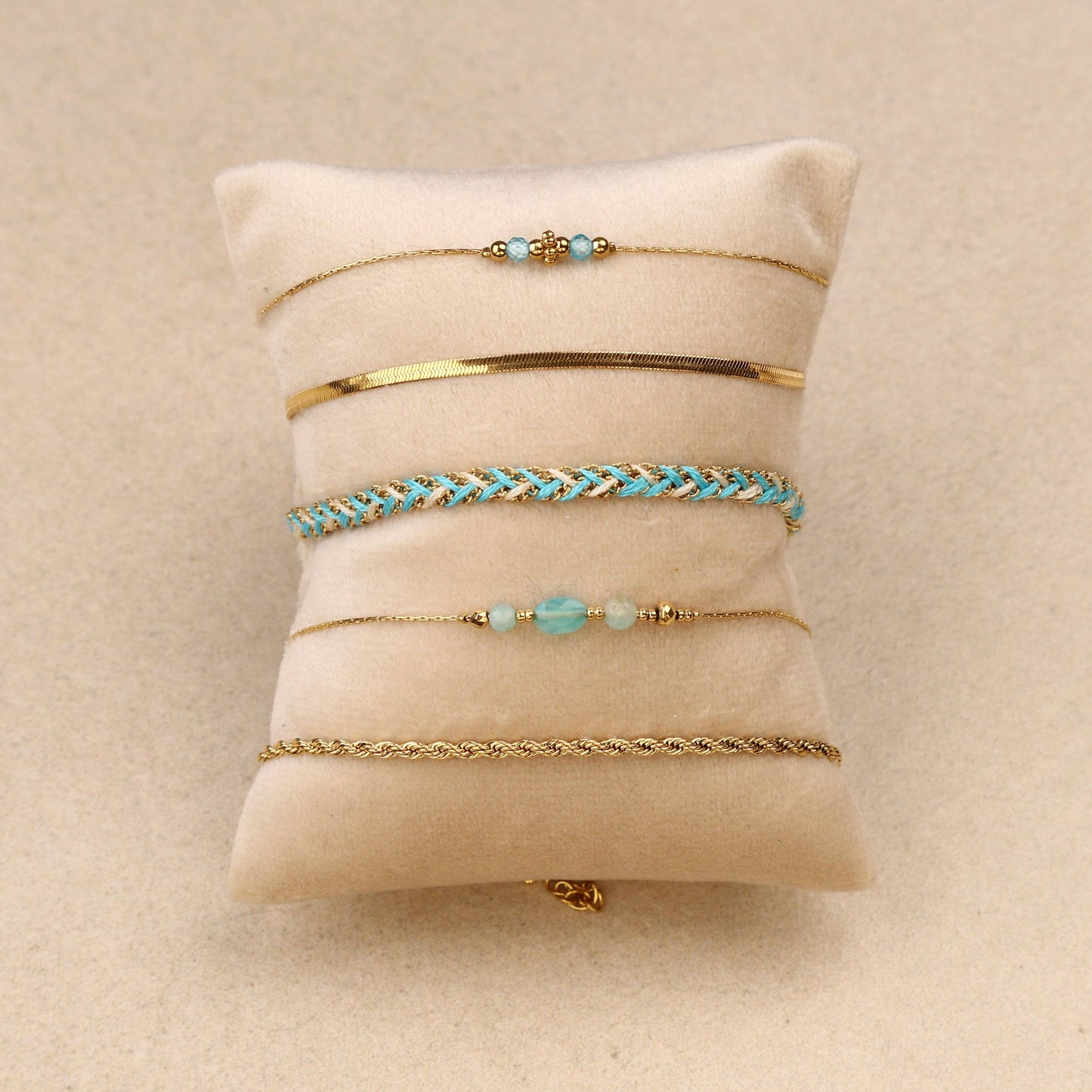 Bracciale in acciaio dorato inossidabile