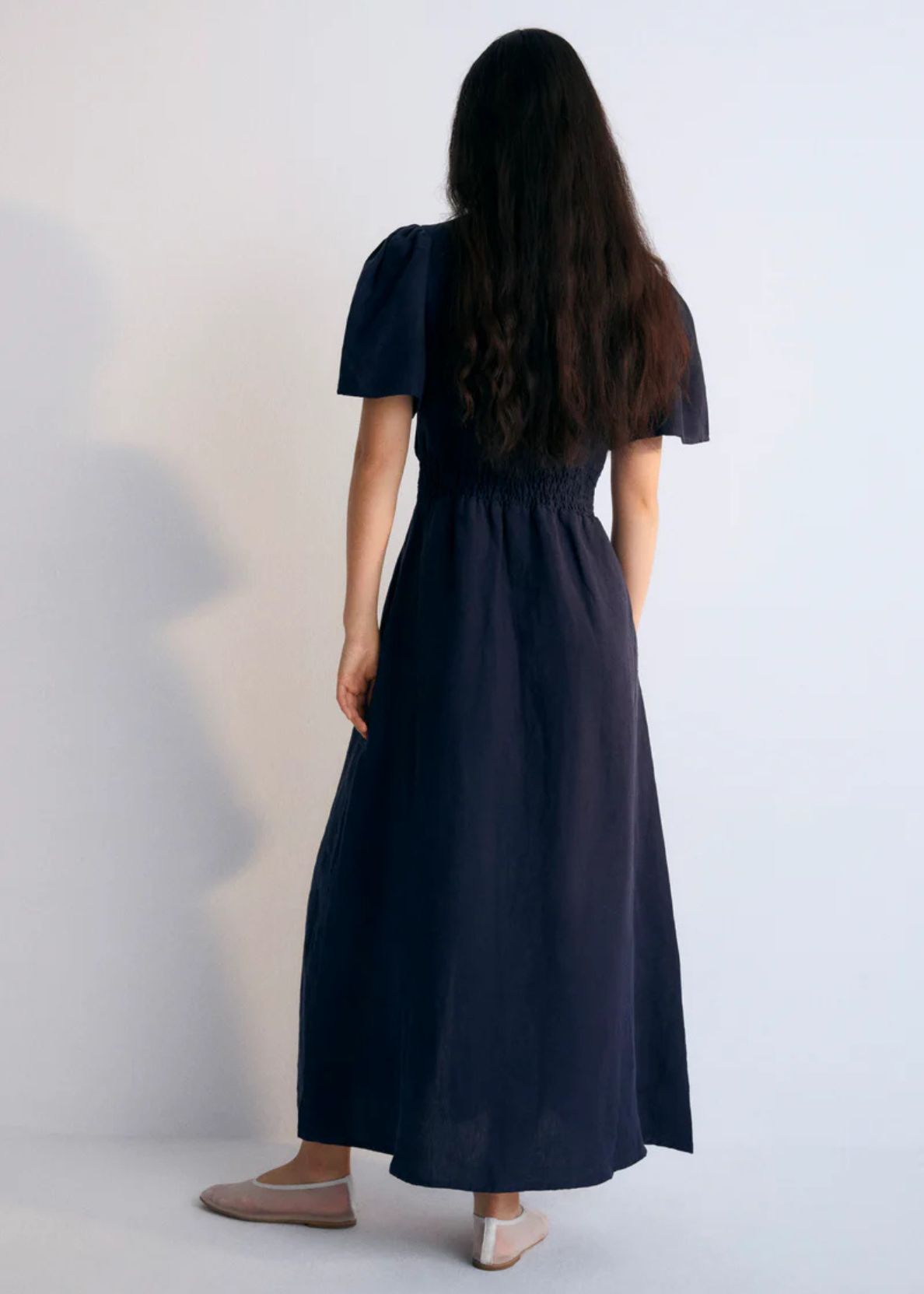 Abito lungo Hera dress blu navy