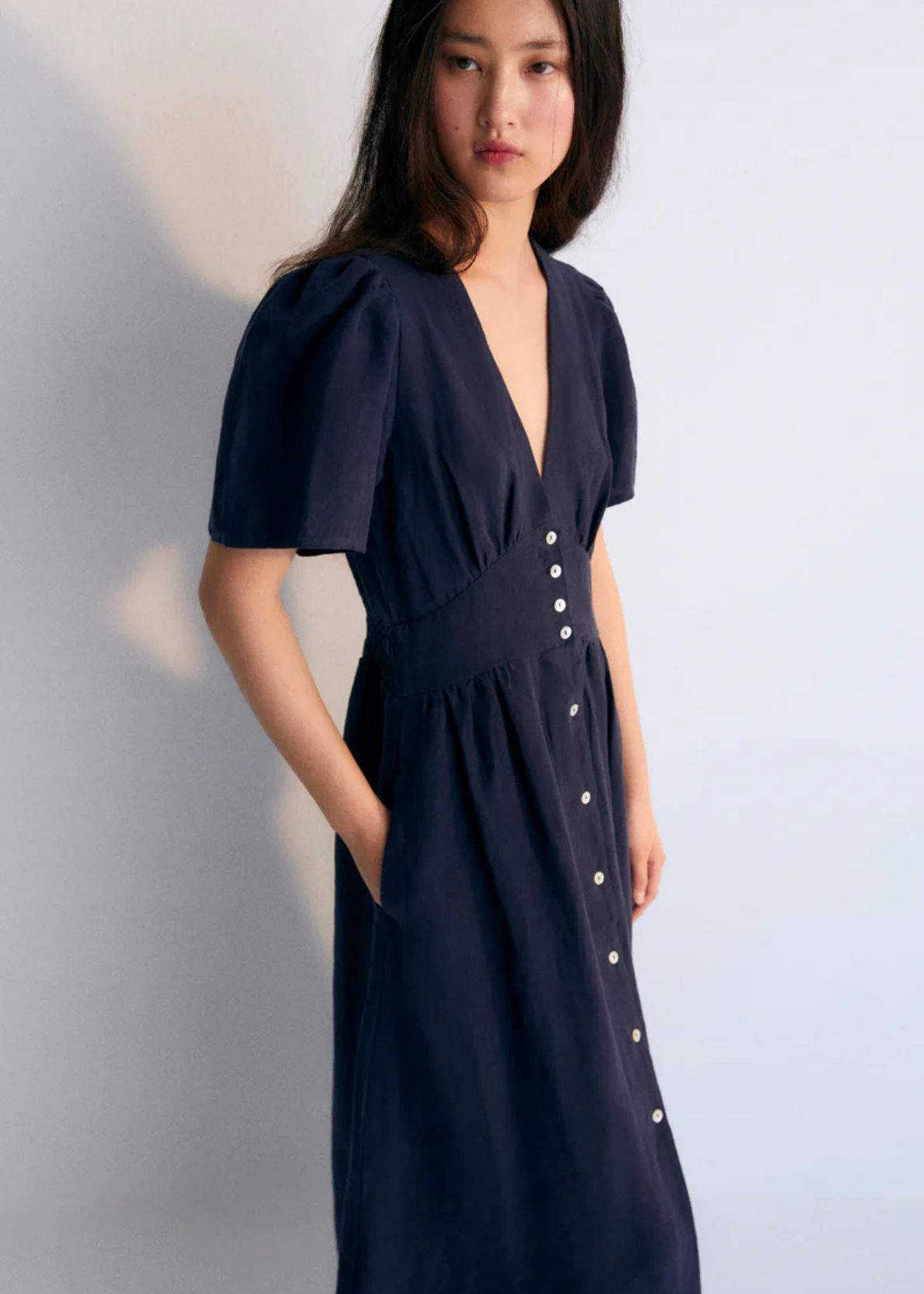 Abito lungo Hera dress blu navy