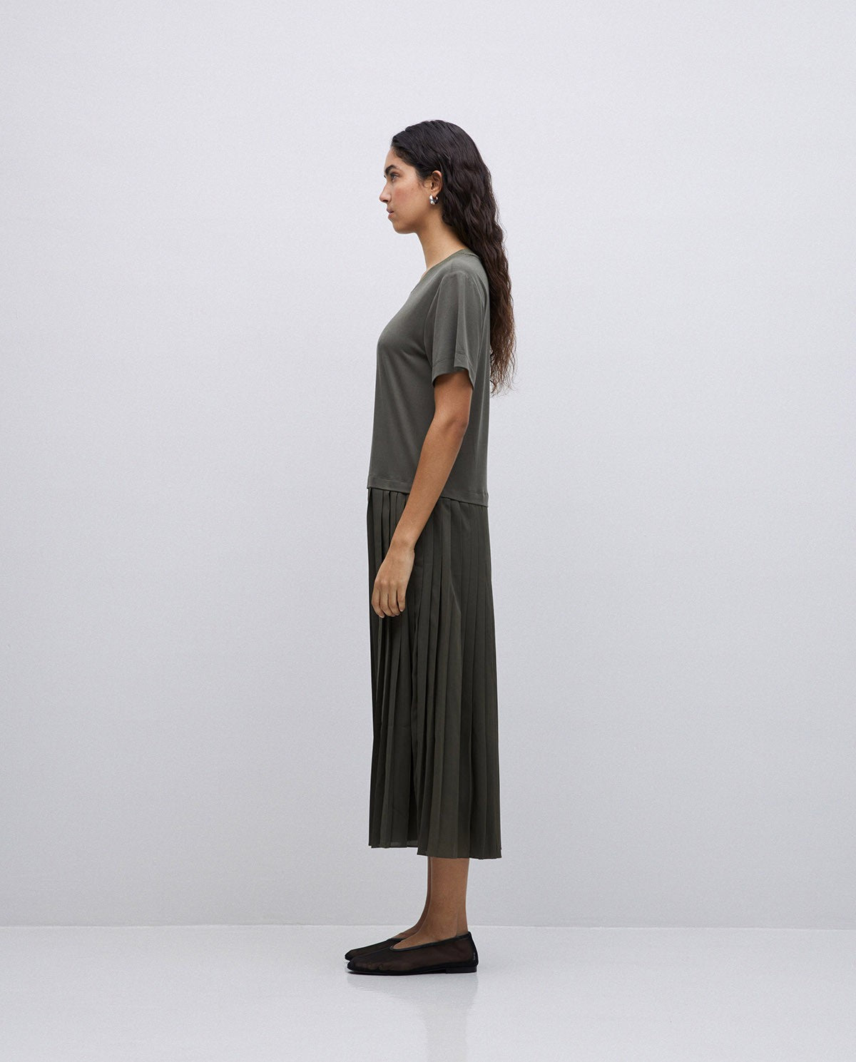 Dress con gonnellone plissettato