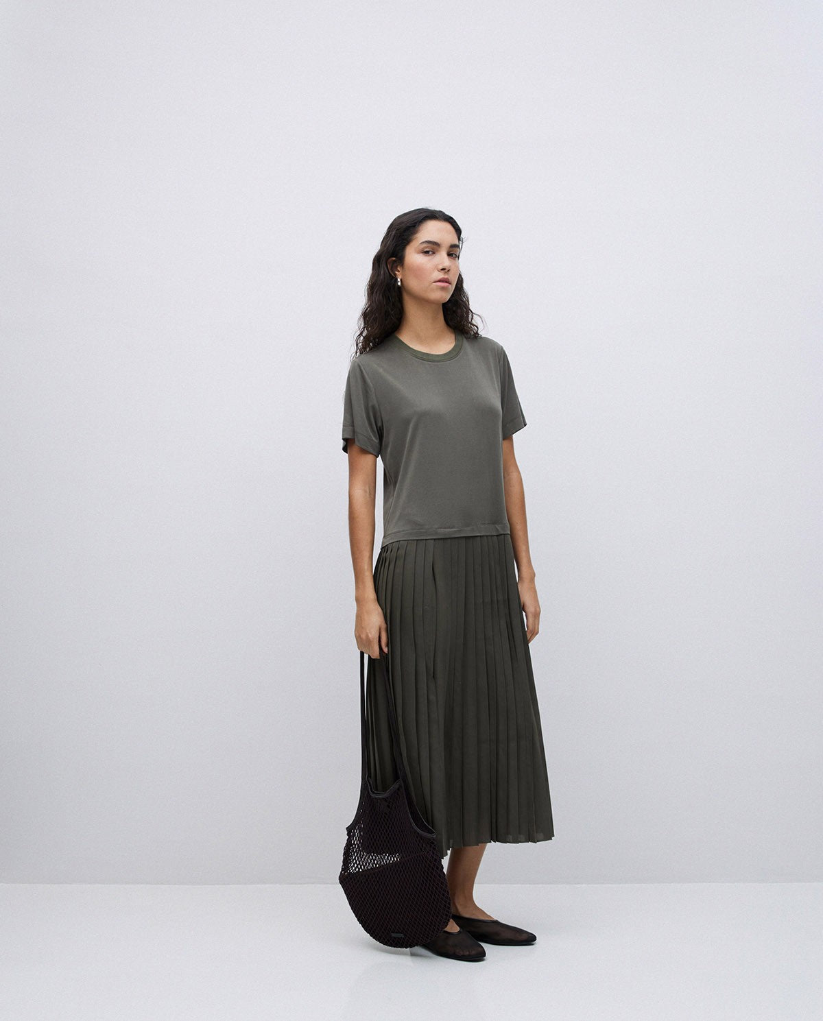 Dress con gonnellone plissettato