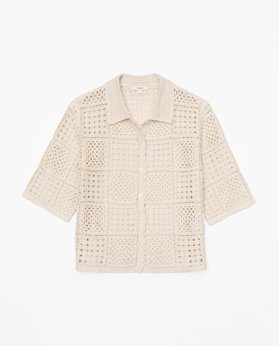 Crochet maglia ecru
