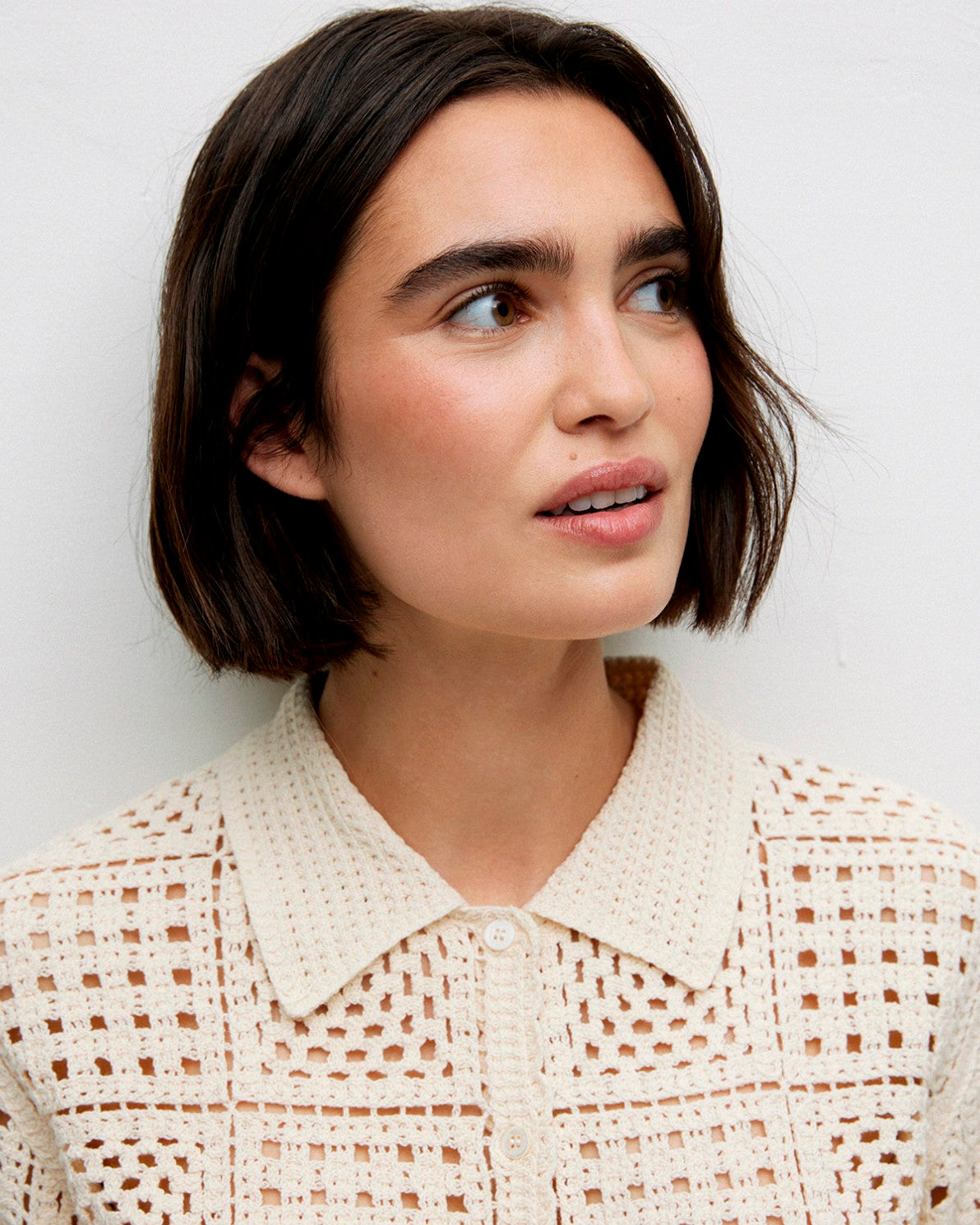 Crochet maglia ecru
