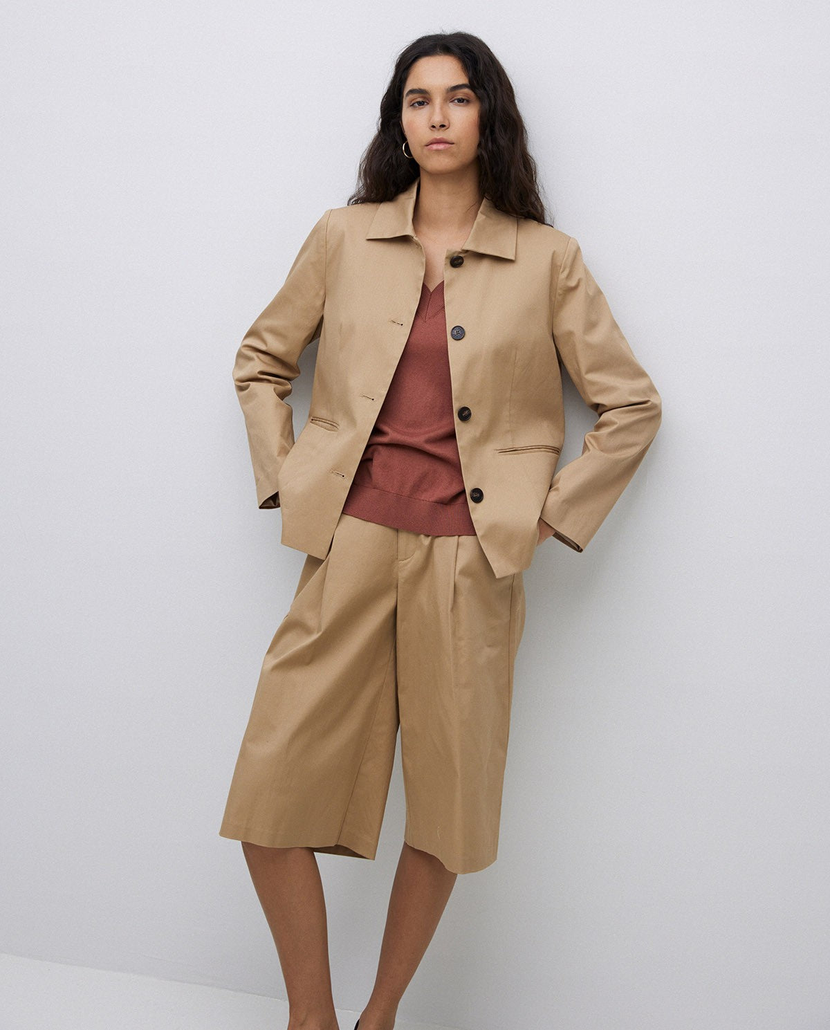 Raincoat camel
