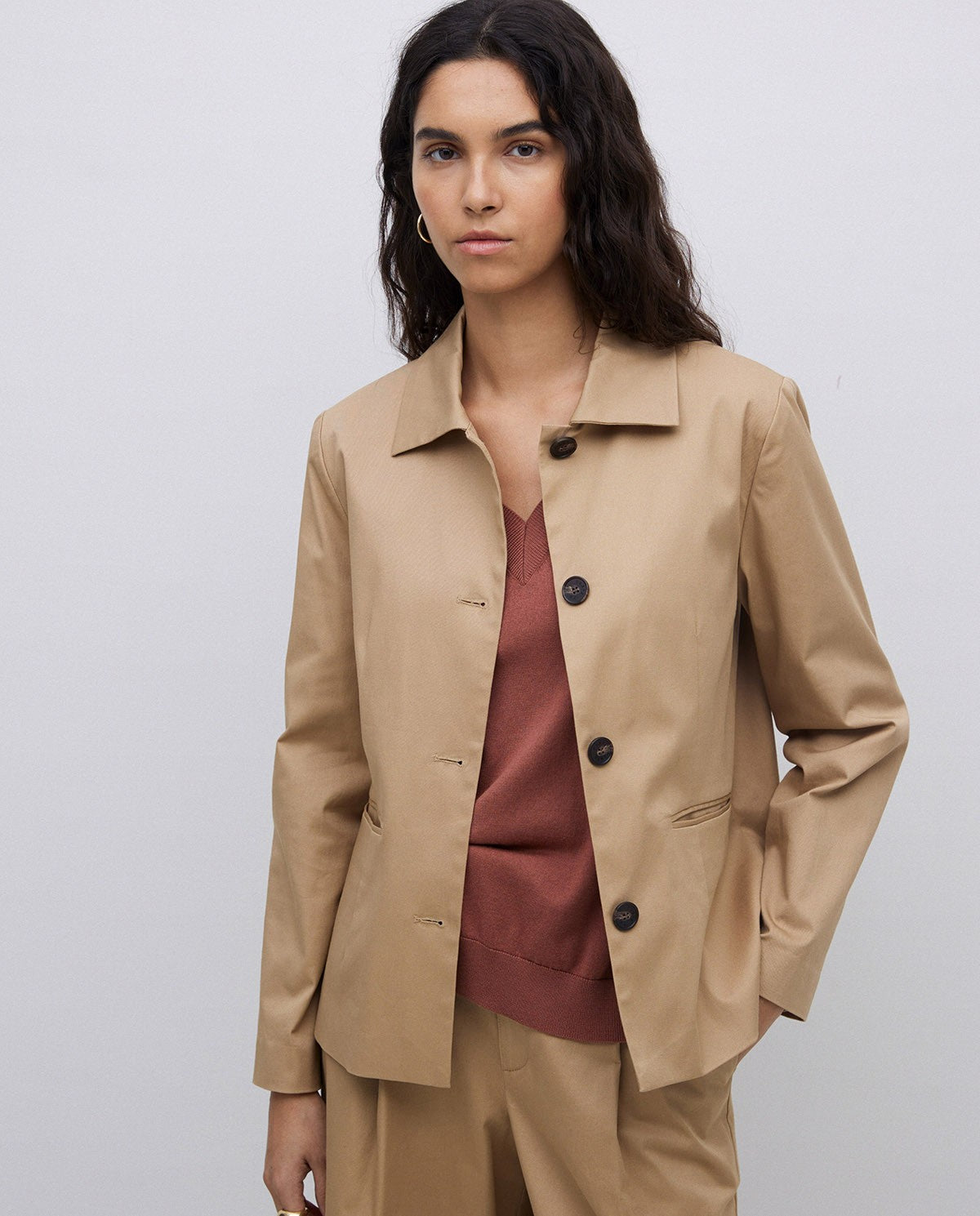 Raincoat camel