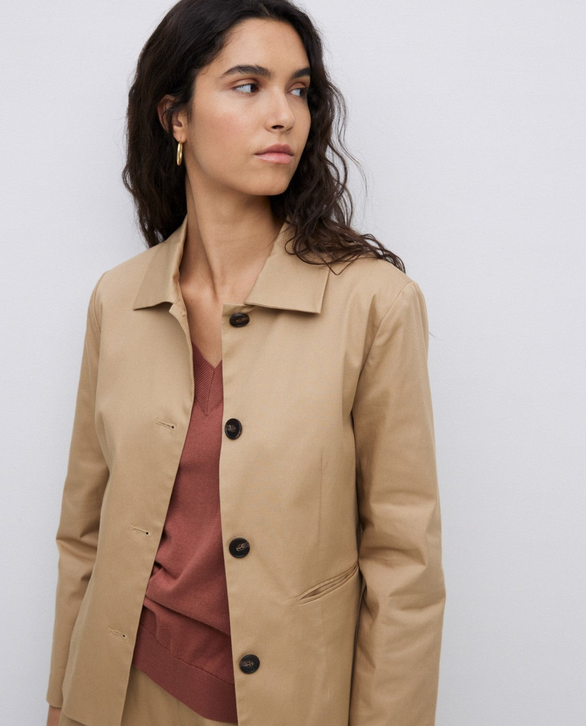 Raincoat camel