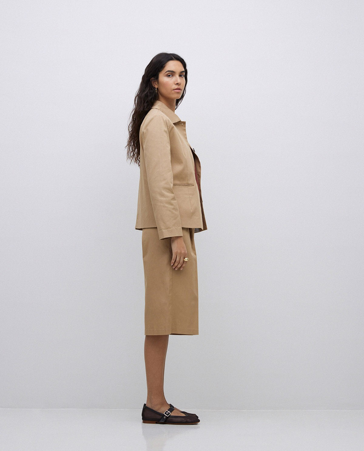 Raincoat camel