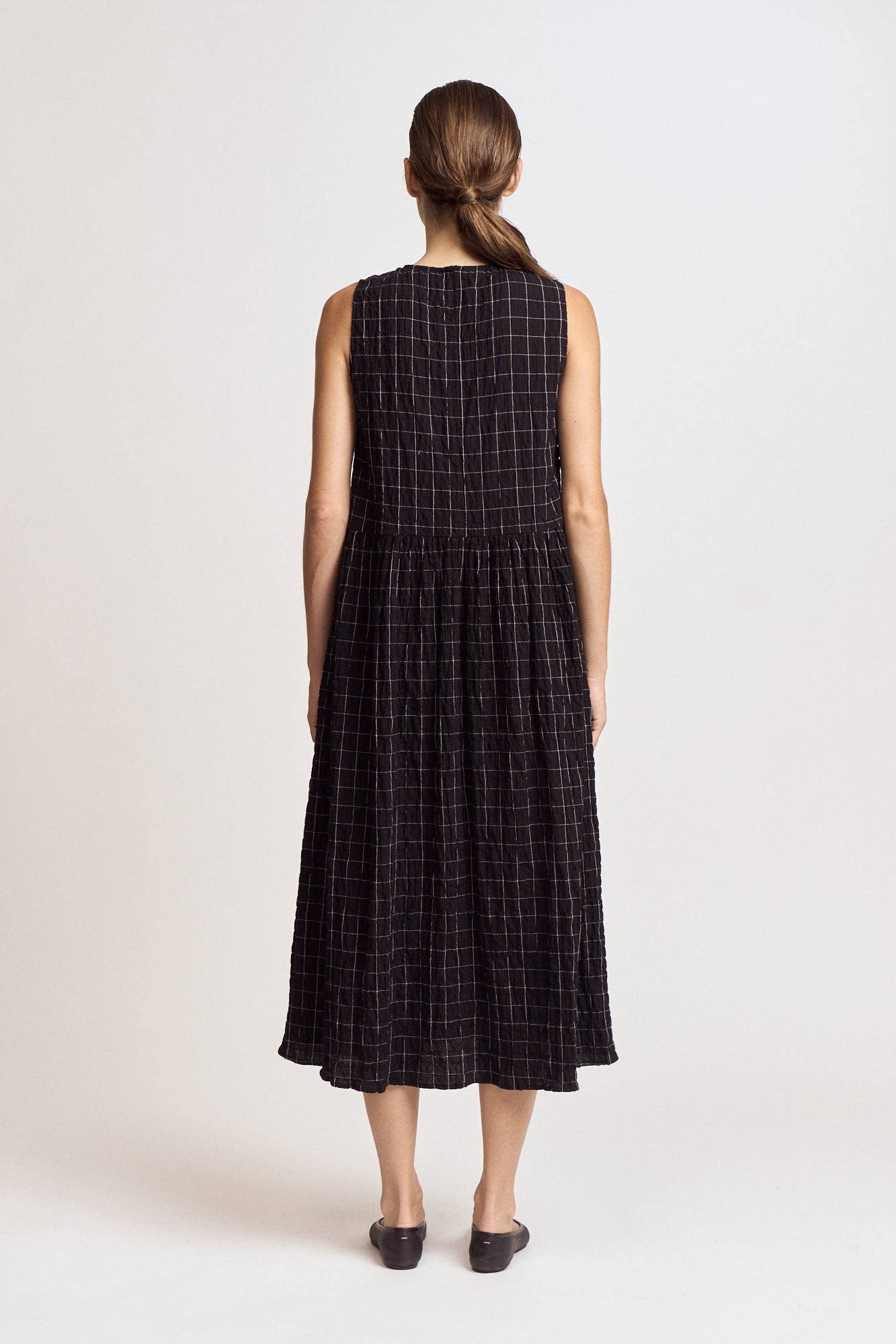 61277 - VESTITO FACILE IN GARZA A QUADRETTI