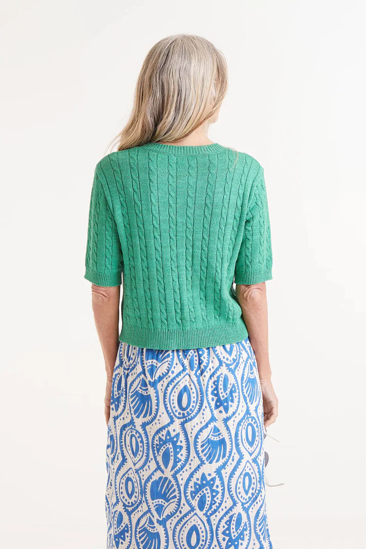 Maglia verde a maniche corte