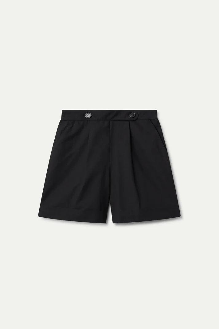 Pantaloncini neri con bottoni