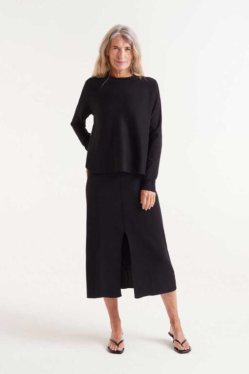 Maglia fluida nera