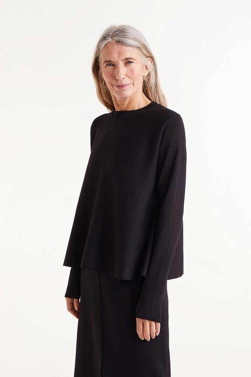 Maglia fluida nera