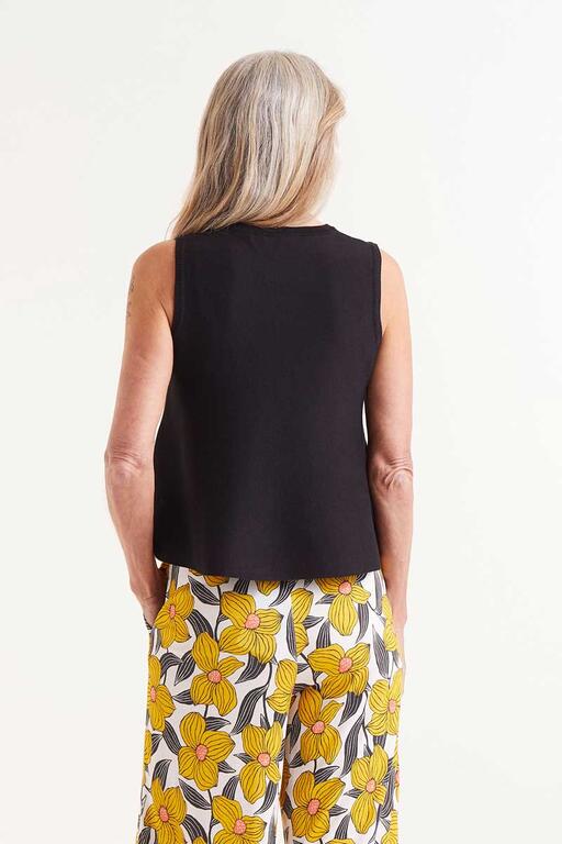 Top in maglia fluida nero