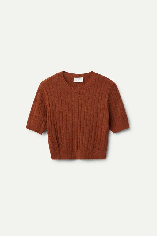 Maglia a maniche corte marrone