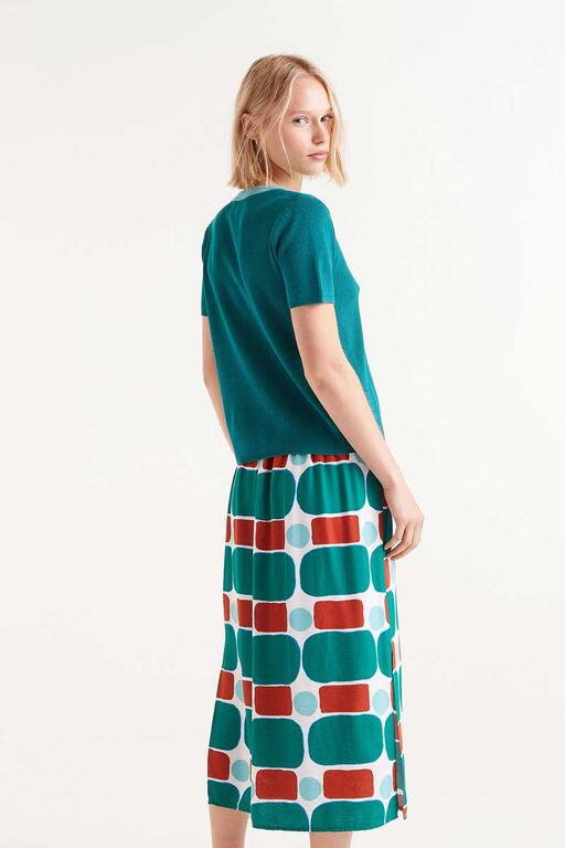 Maglia verde a maniche corte