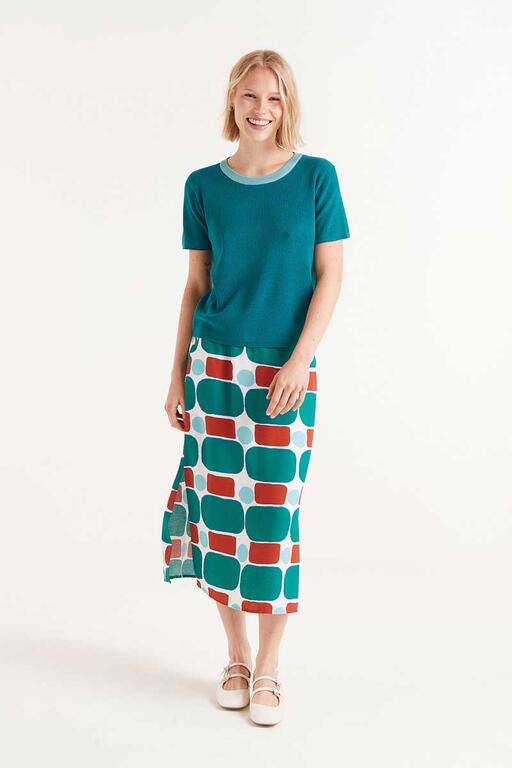 Maglia verde a maniche corte