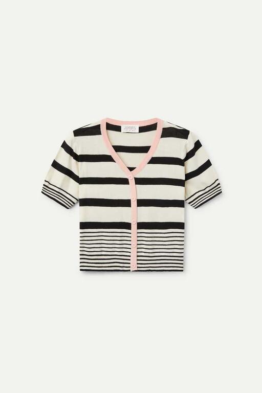 Maglia a maniche corte a righe nere
