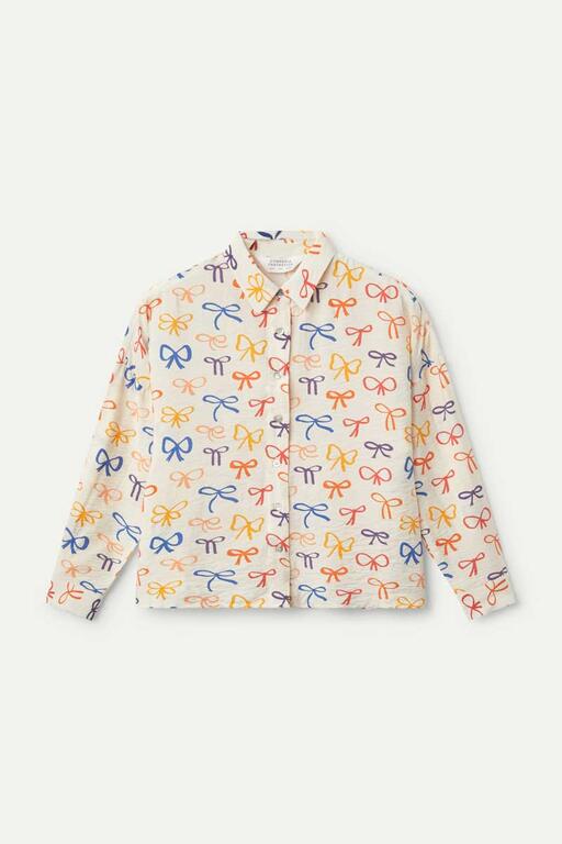 Camicia fluida con stampa a fiocco