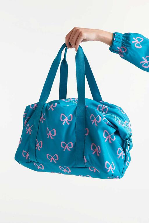 Borsa sportiva con stampa fiocco