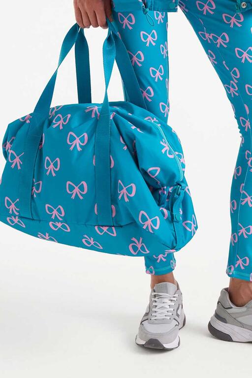 Borsa sportiva con stampa fiocco