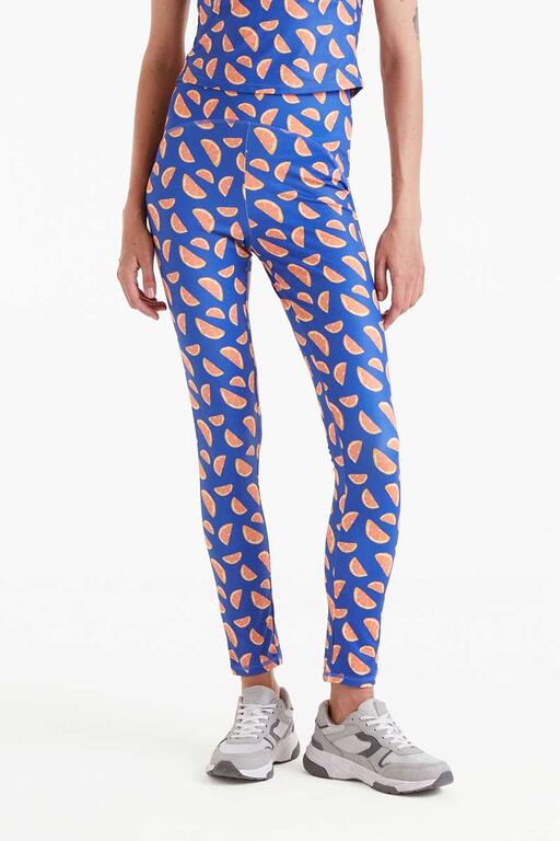 Leggings sportivi con stampa pompelmo