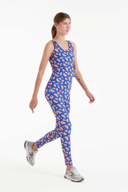 Leggings sportivi con stampa pompelmo