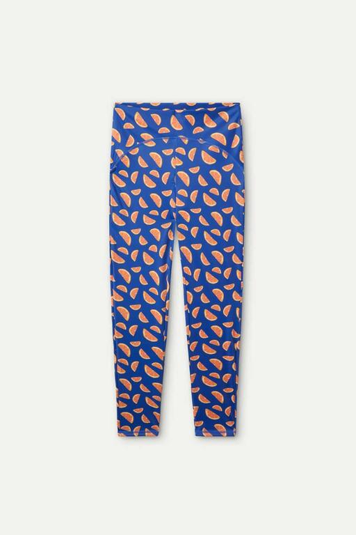 Leggings sportivi con stampa pompelmo