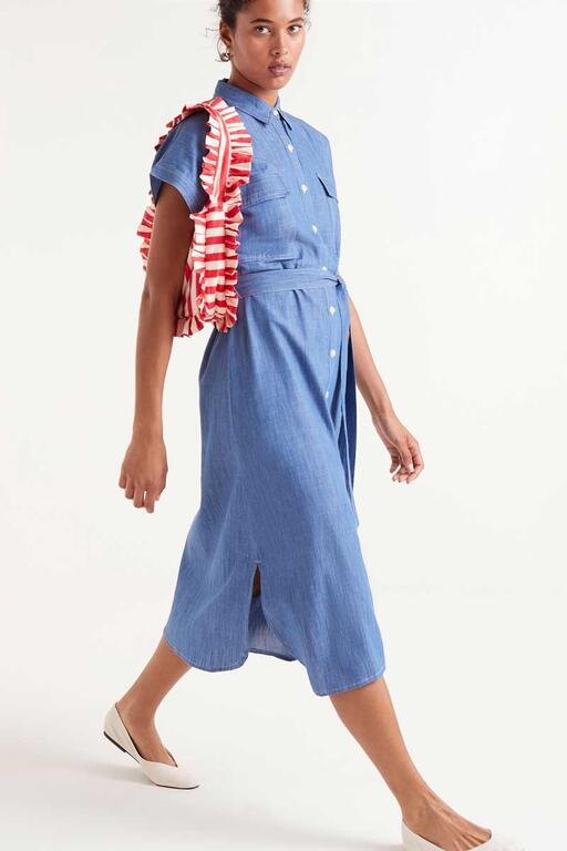 Abito midi in denim