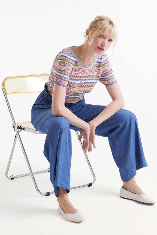 Pantaloni in denim Paperbag