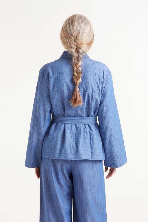 Giacca kimono in denim