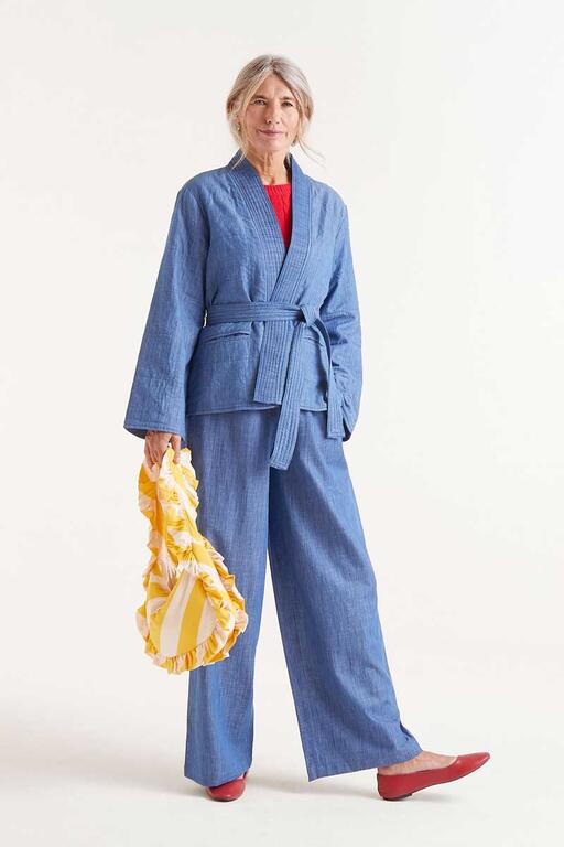 Giacca kimono in denim