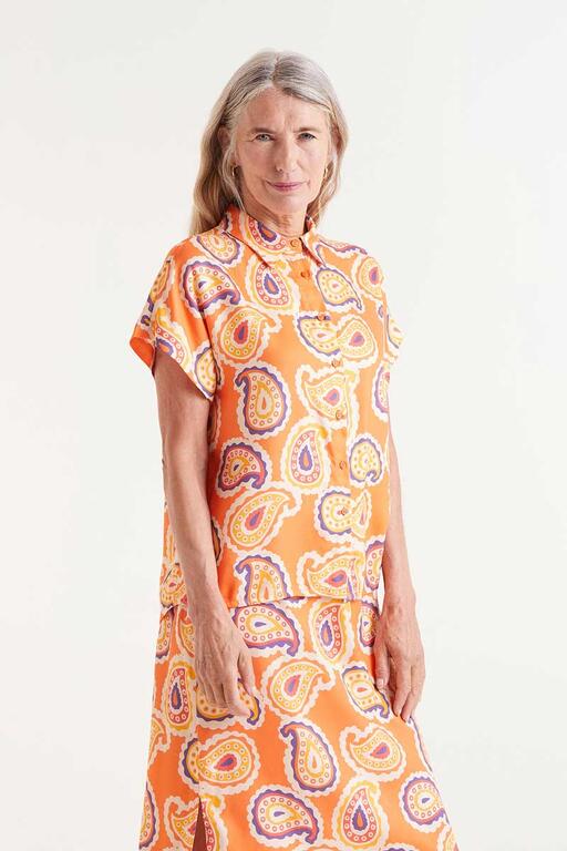 Camicia a maniche corte con stampa Ameba