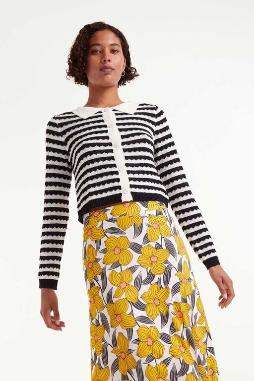 Gonna midi con stampa floreale Narciso