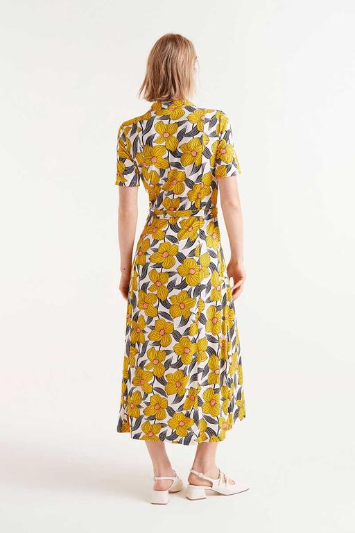 Abito midi con stampa floreale Narciso