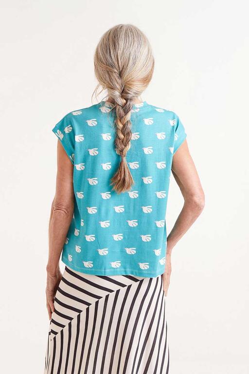 T-shirt con stampa colomba