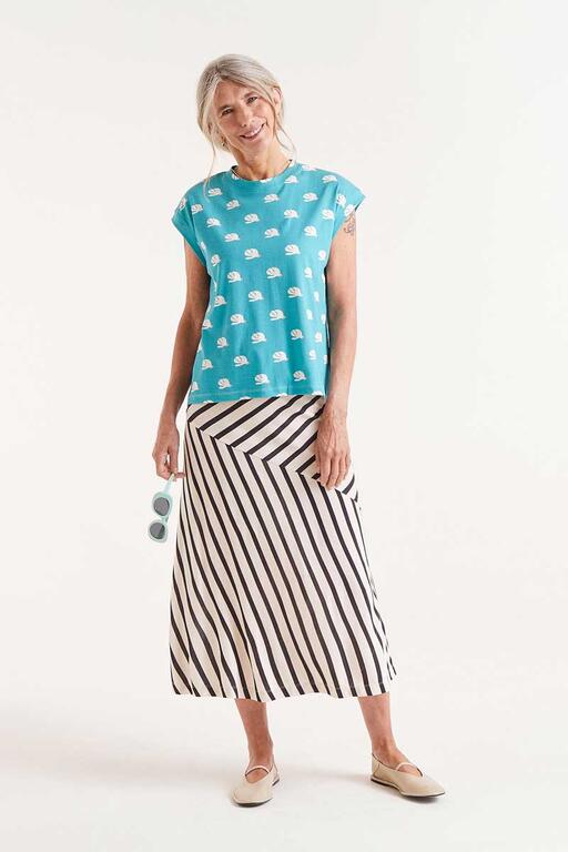 T-shirt con stampa colomba