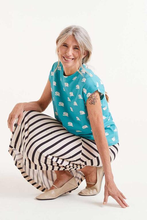T-shirt con stampa colomba