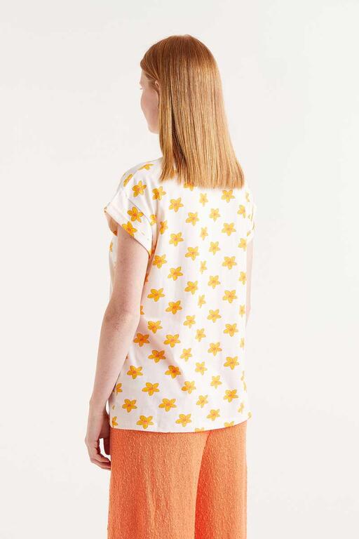 T-shirt con stampa floreale