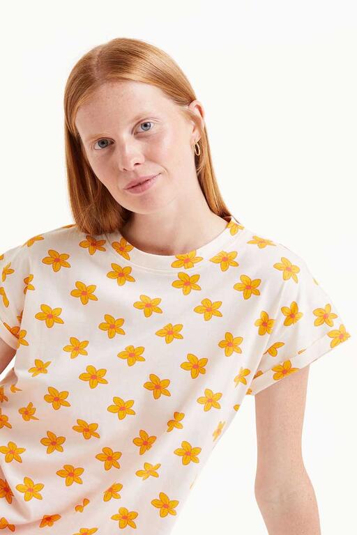 T-shirt con stampa floreale