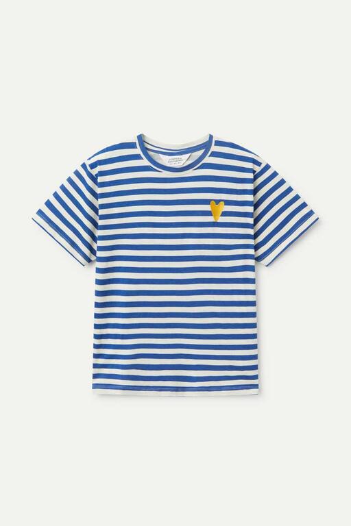 T-shirt maniche corte a righe blu