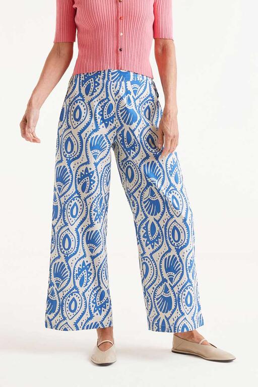 Pantaloni dritti stampati Aquaria