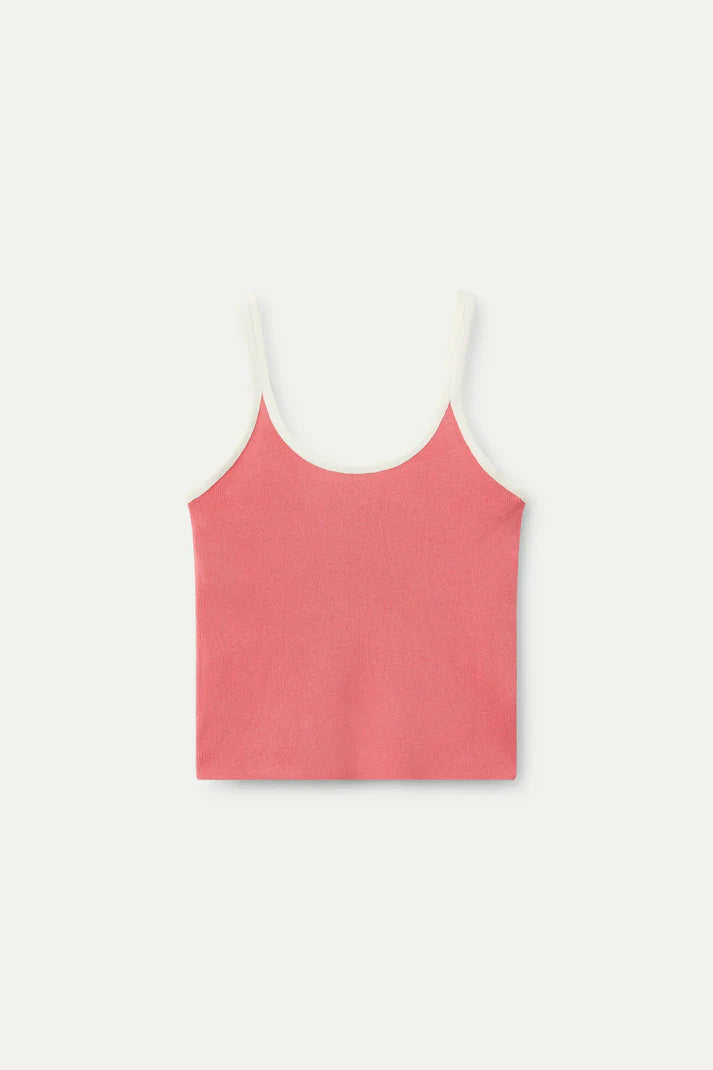 Top rosa con spalline