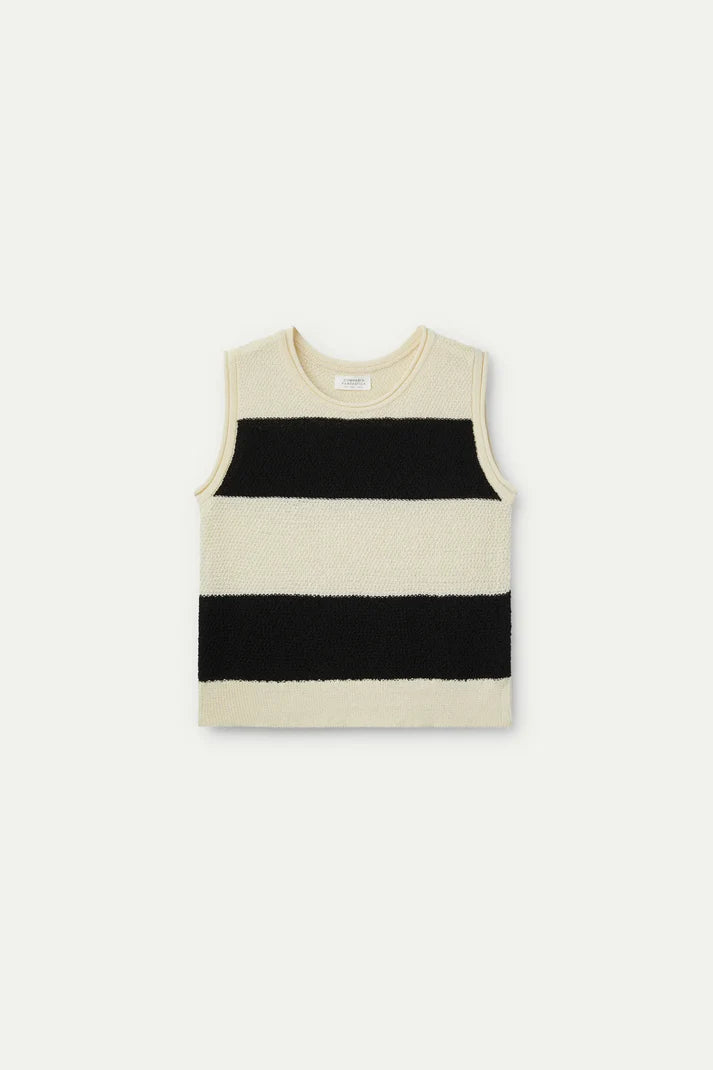 Top in maglia a righe nere