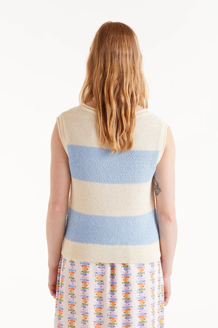 Maglia a righe blu