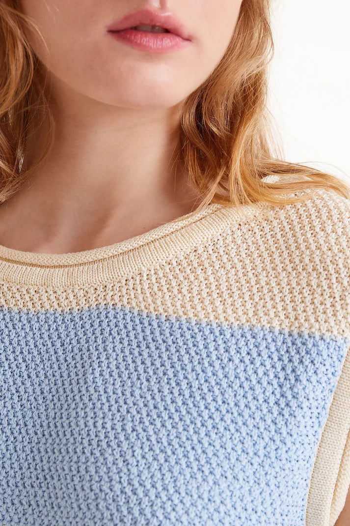 Maglia a righe blu